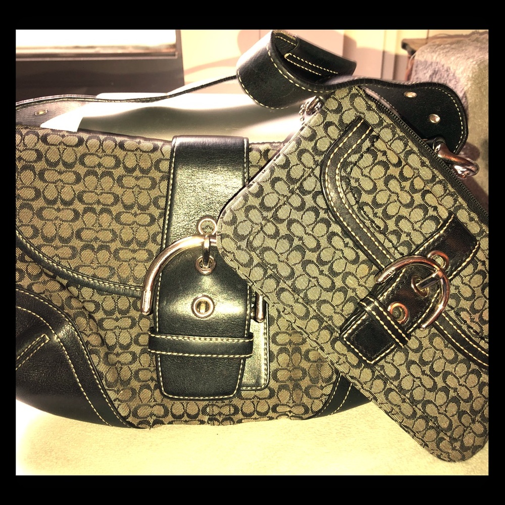 COACH mini purse and wristlet set